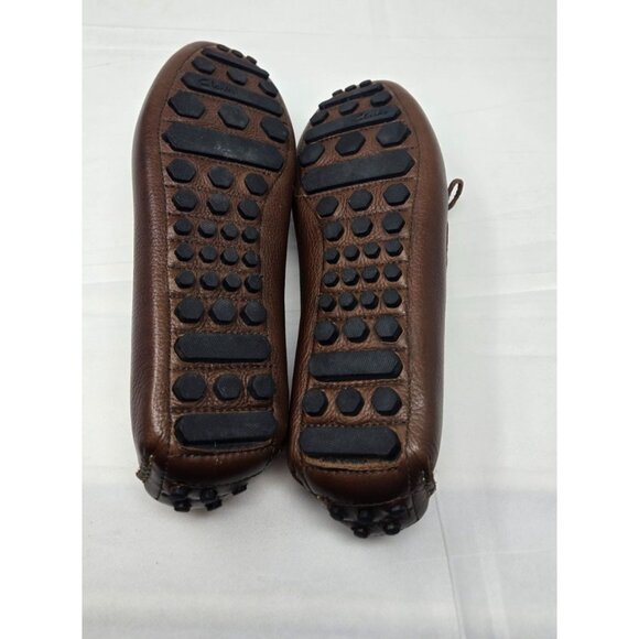 Clarks men's brown Leather Slip On Loafer Mocs Driver Shoes size 8 - Picture 9 of 9